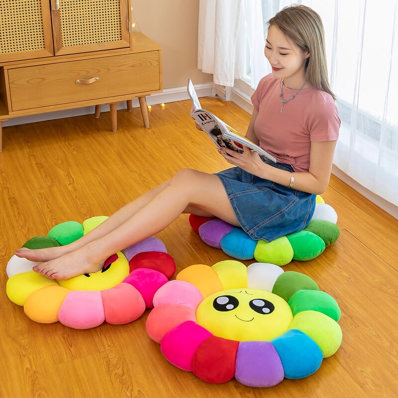 Stornfield | Colorful Sunflower Comfortable Plush Seat Cushion
