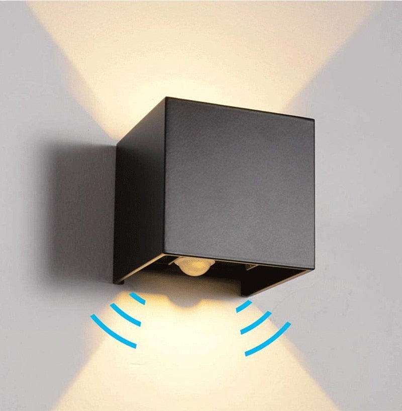 Ari - Outdoor Square Up/Down Wall Sensor Light IP65 | Stornfield
