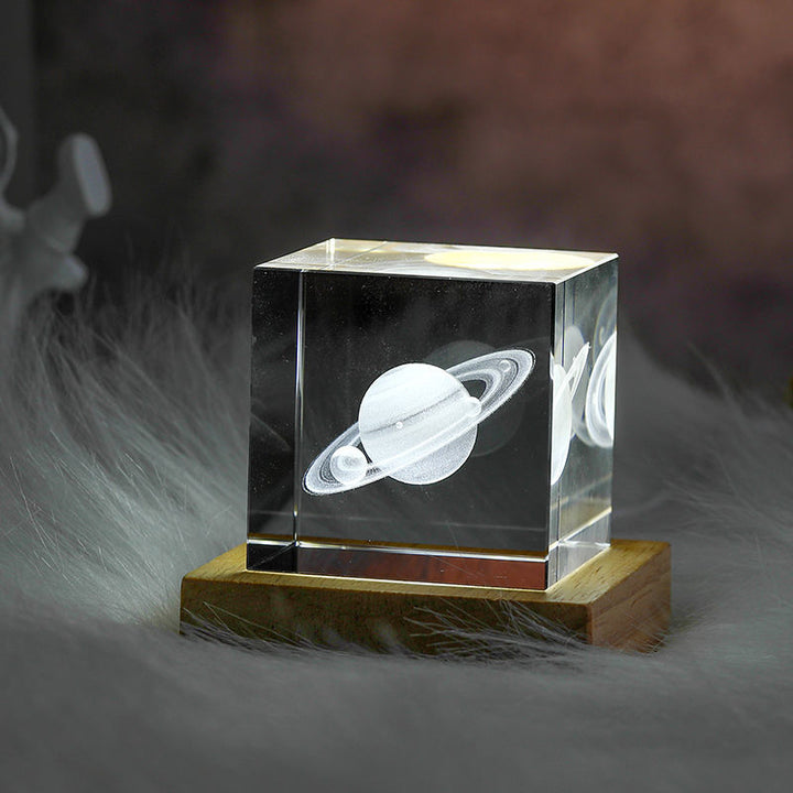 3D Crystal Cube Moon Nightlight | Stornfield
