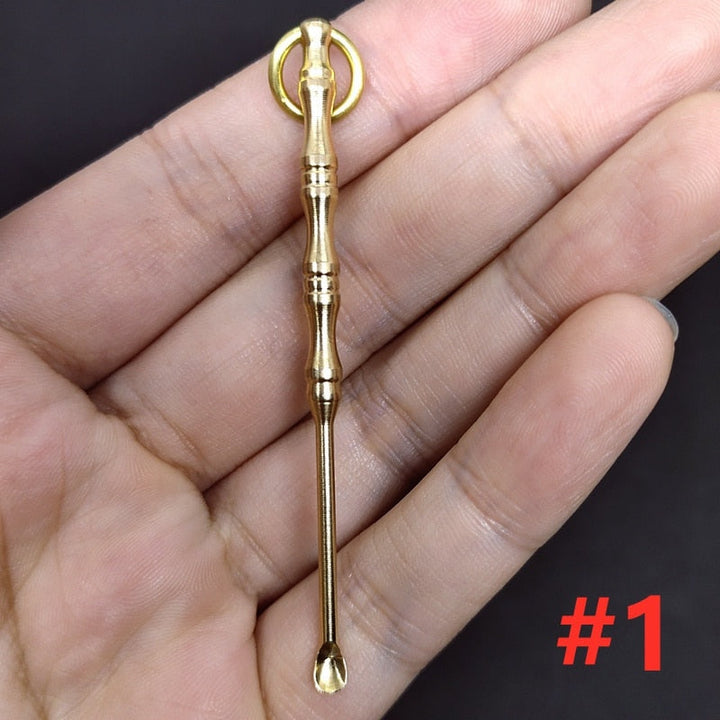 Retro Radiance Brass Mini Tool Vintage Keychain | Stornfield