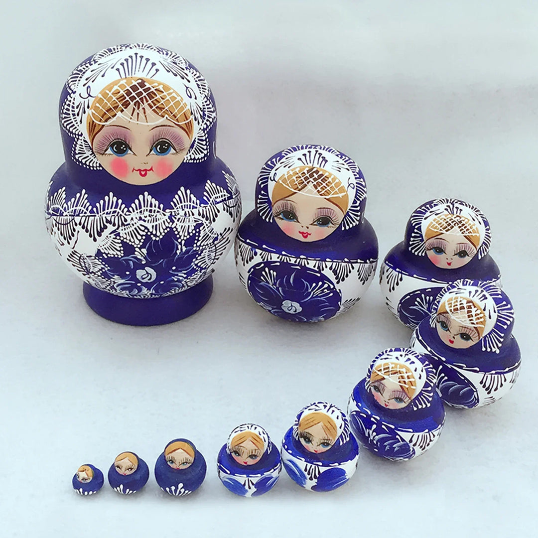 Stornfield | 10pcs/set Wooden Matryoshka Russian Dolls