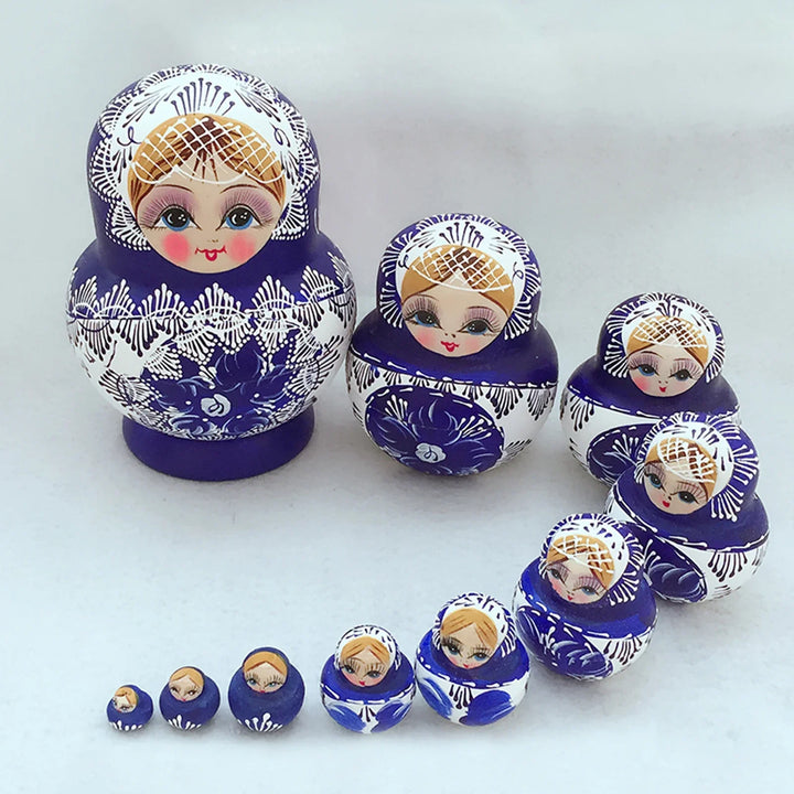Stornfield | 10pcs/set Wooden Matryoshka Russian Dolls