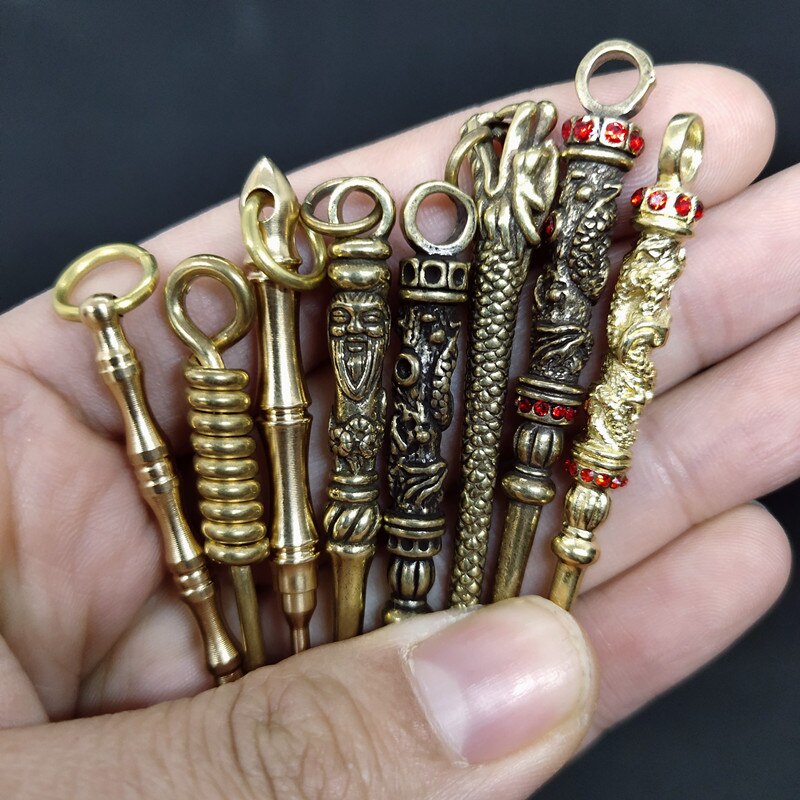 Retro Radiance Brass Mini Tool Vintage Keychain | Stornfield