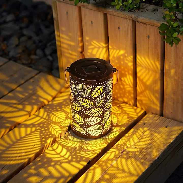 Radiant Leaf Lantern Set – Outdoor Elegance | Stornfield
