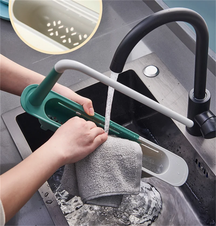Sink organizer with towel holder | Stornfield