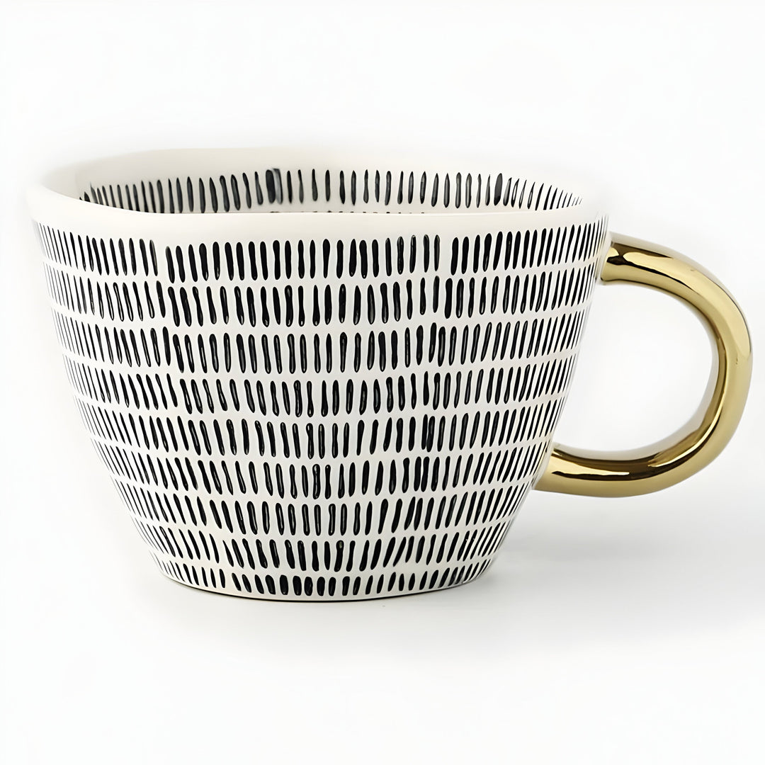 Ceramic mug with geometric design – Stylish and modern | Ideal for coffee or tea | Stornfield