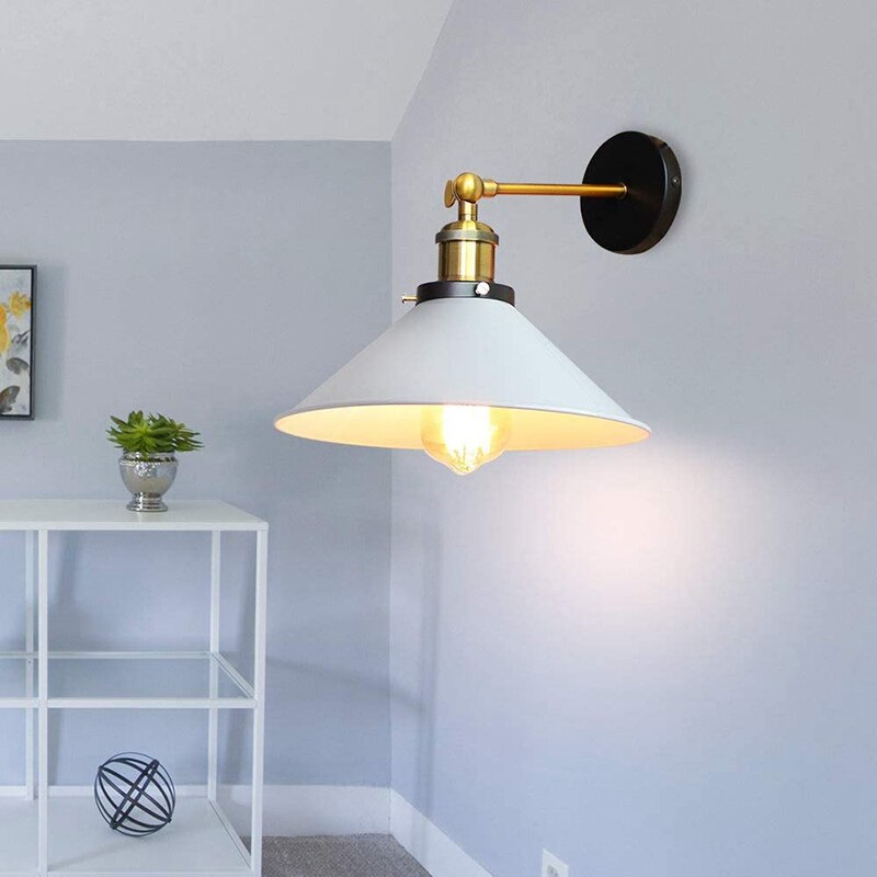 Stornfield | Vintage White Industrial Wall Sconce