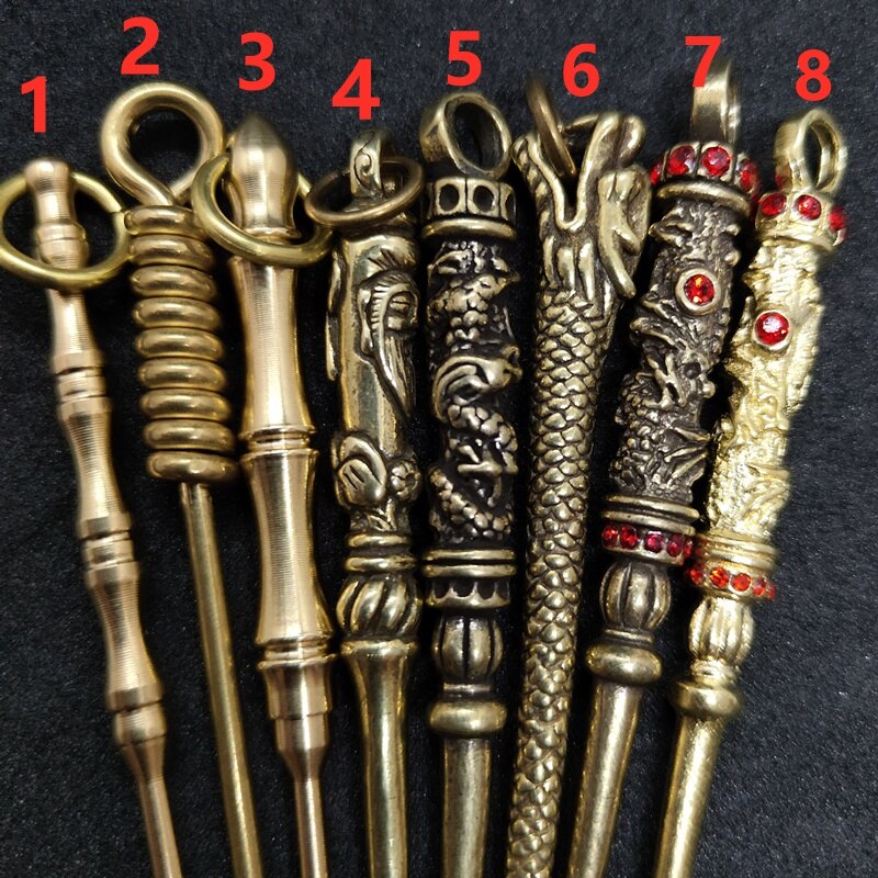 Retro Radiance Brass Mini Tool Vintage Keychain | Stornfield