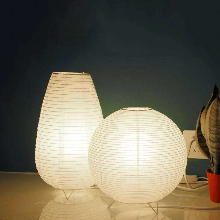 Stornfield | Japanese Wabi-Sabi Style Cylindrical Rice Paper Lamp