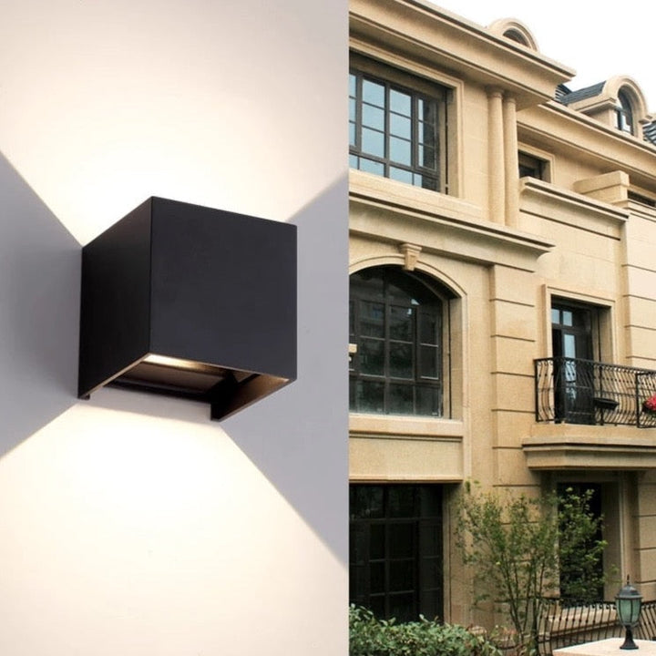 Ari - Outdoor Square Up/Down Wall Sensor Light IP65 | Stornfield