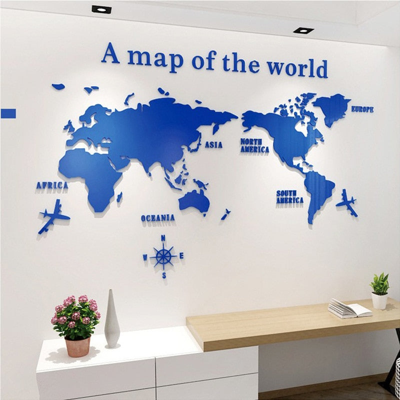 Globe Vision World Map Sticker | Stornfield