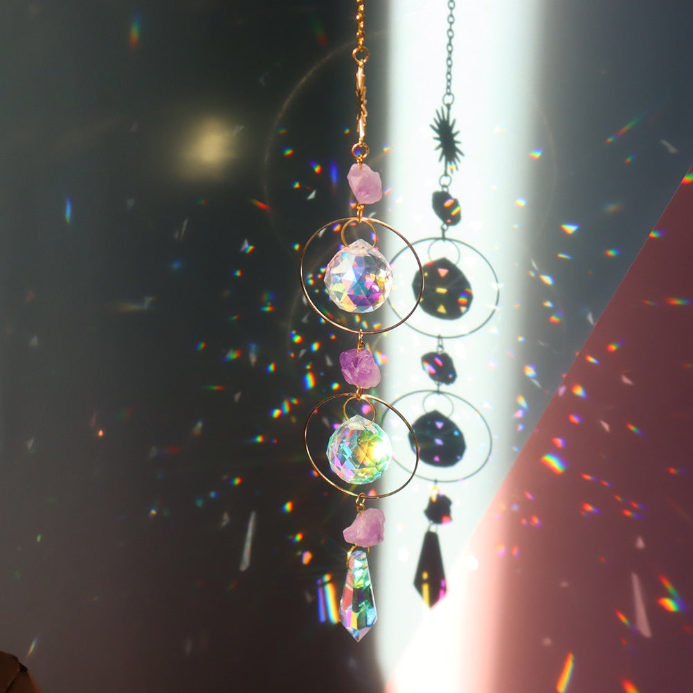 Dream Combo Symphony Crystal Wind Chime Moon Sun Catcher | Stornfield
