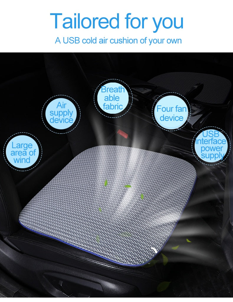 Cooling Fan Car Seat Cushion Pad | Stornfield