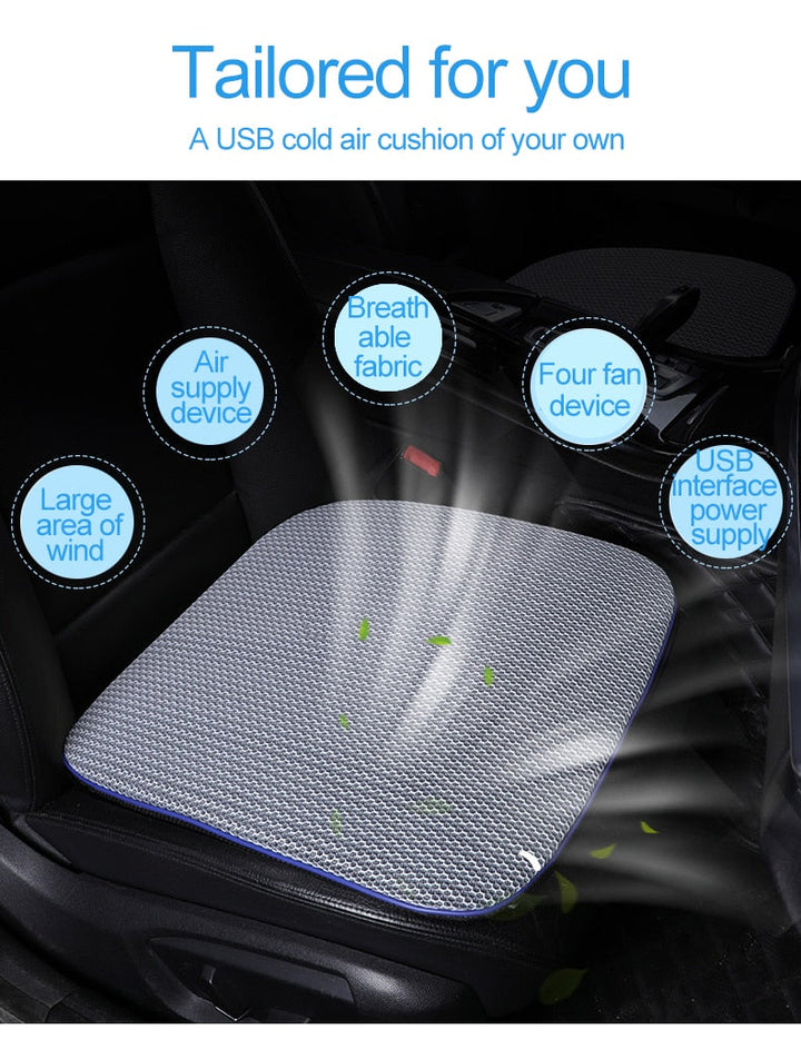 Cooling Fan Car Seat Cushion Pad | Stornfield