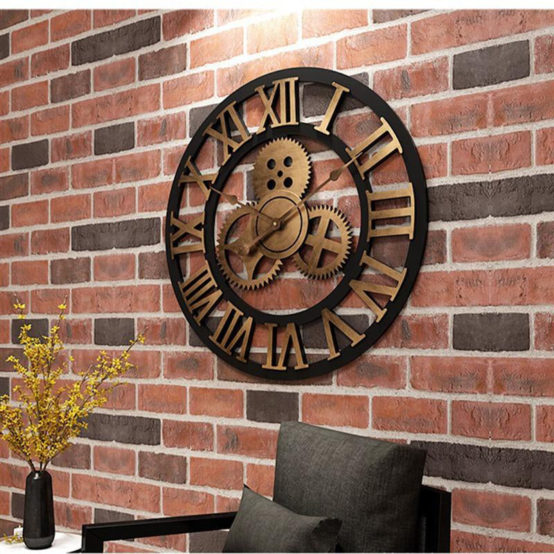 Handmade Oversized 3D Retro Decorative Wall Clock | Stornfield