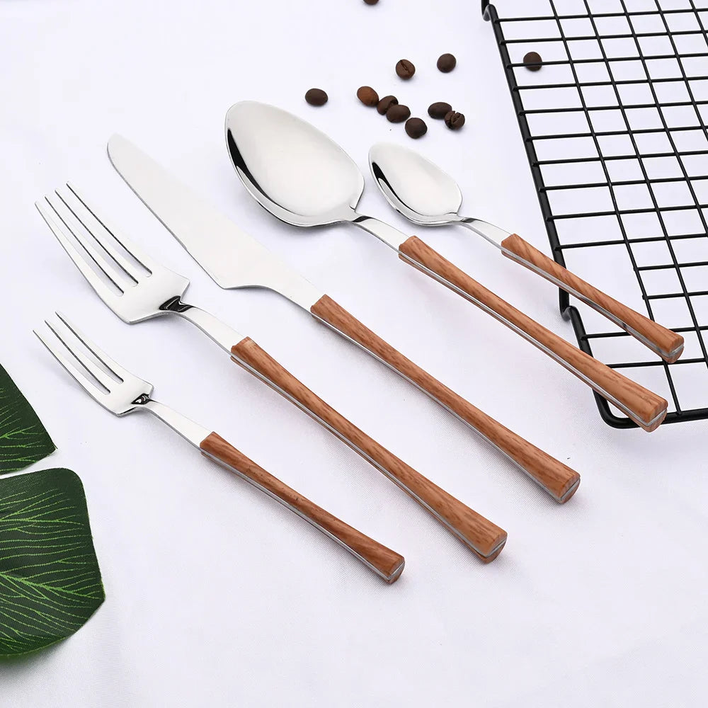 Stornfield | RusticDining | Stainless Steel Cutlery with Wooden Handles