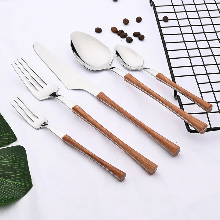 Stornfield | RusticDining | Stainless Steel Cutlery with Wooden Handles