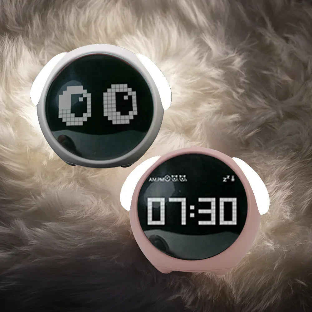 Cute Expression Night Light Alarm Clock | Stonrfield