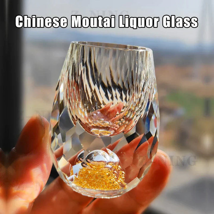 Stornfield | Crystal Whisky Glass Liqueur Glasses Sphere Sake and Shochu Cups Double Walls Thick Bottom Small Capacity Teacups