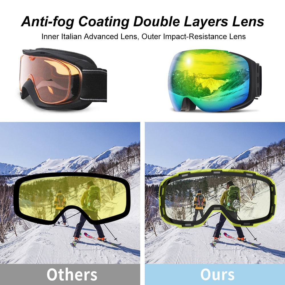 Magnetic UV Protection Anti-Fog Ski Goggles | Stornfield