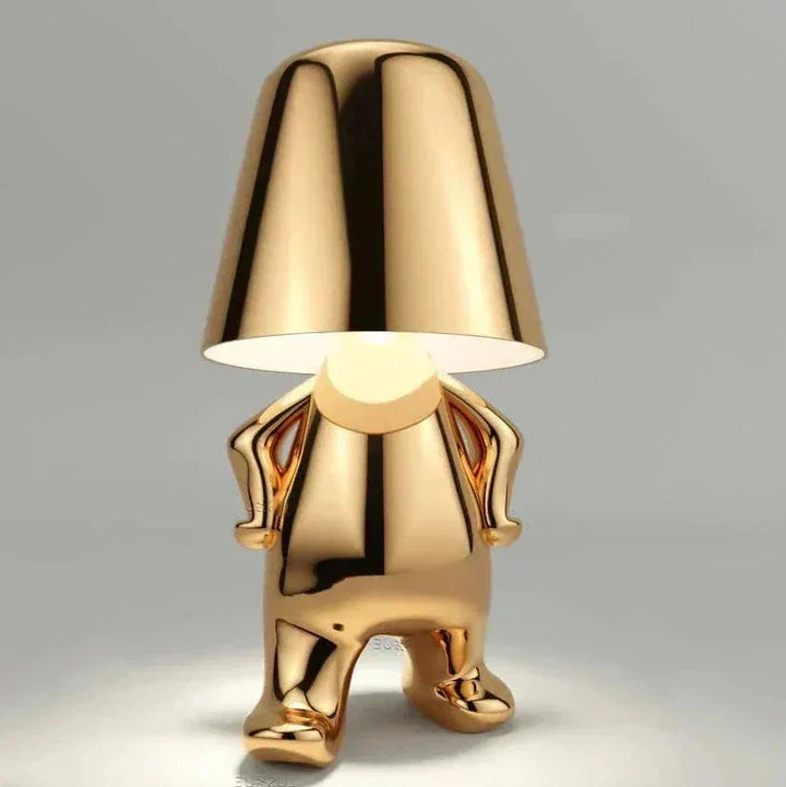 Stornfield | LED Golden Man Table Lamp – Playful Bedside Lamp for Bedroom and Decor