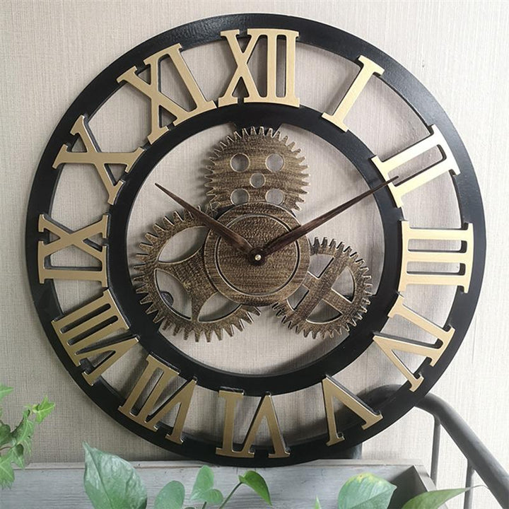 Handmade Oversized 3D Retro Decorative Wall Clock | Stornfield