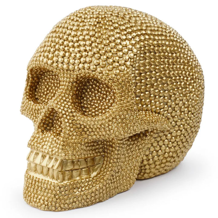 Stornfield | BUF Large Statuary Skull Silver/Gold Resin Crafts Decorative Ornaments Halloween Decoration Home Decor Figures