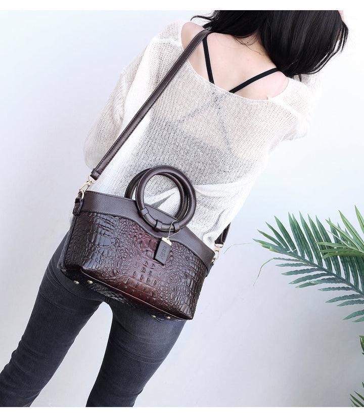 Stornfield | Crocodile Leather Bag – with hand-finished details
