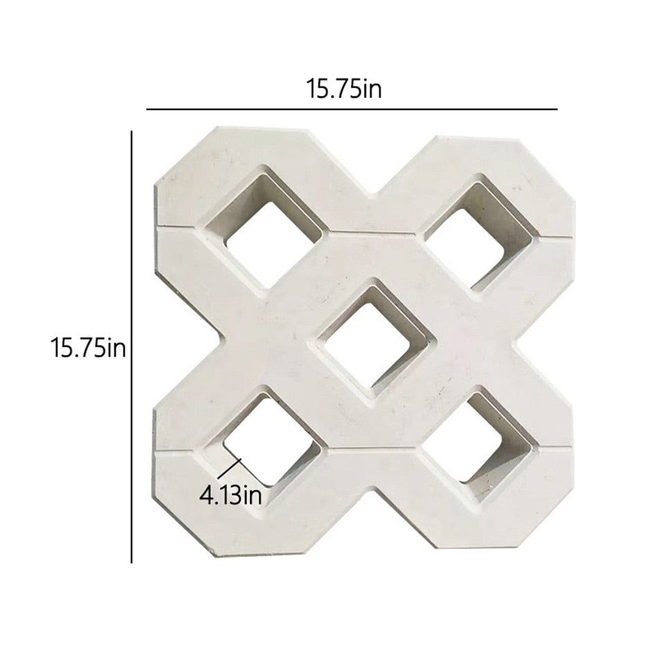 Dalles en béton de forme carrée