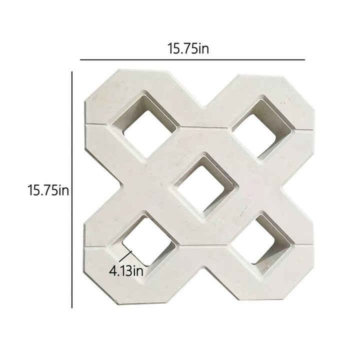 Dalles en béton de forme carrée