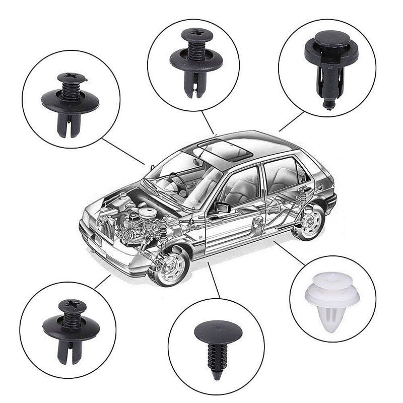 100pcs Auto Fastener Pin Rivet Bumper Car Clip Kit | Stornfield