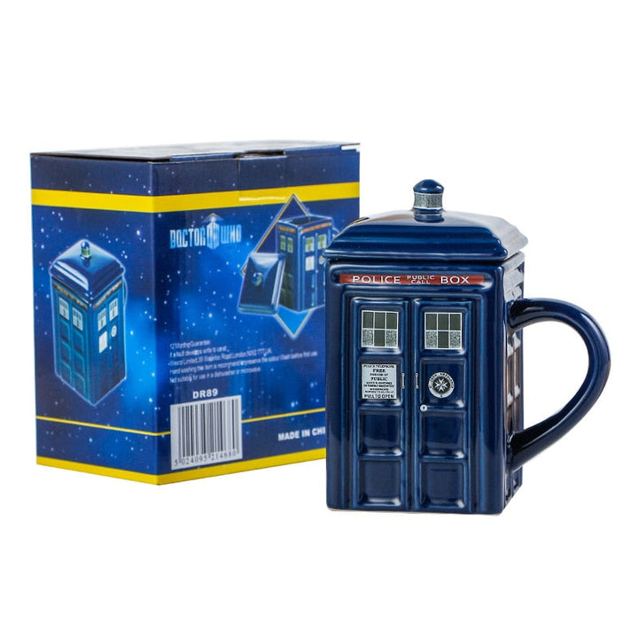 Sci-Fi Police Box Mug with Spoon – ideal gift for coffee and tea lovers | Stornfield
