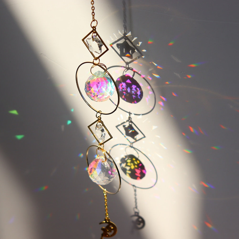 Dream Combo Symphony Crystal Wind Chime Moon Sun Catcher | Stornfield