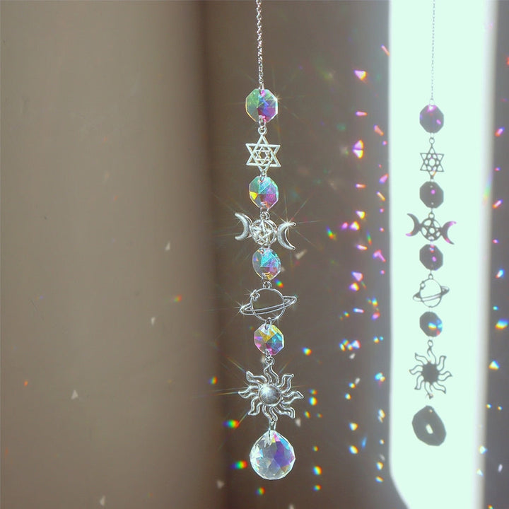 Dream Combo Symphony Crystal Wind Chime Moon Sun Catcher | Stornfield