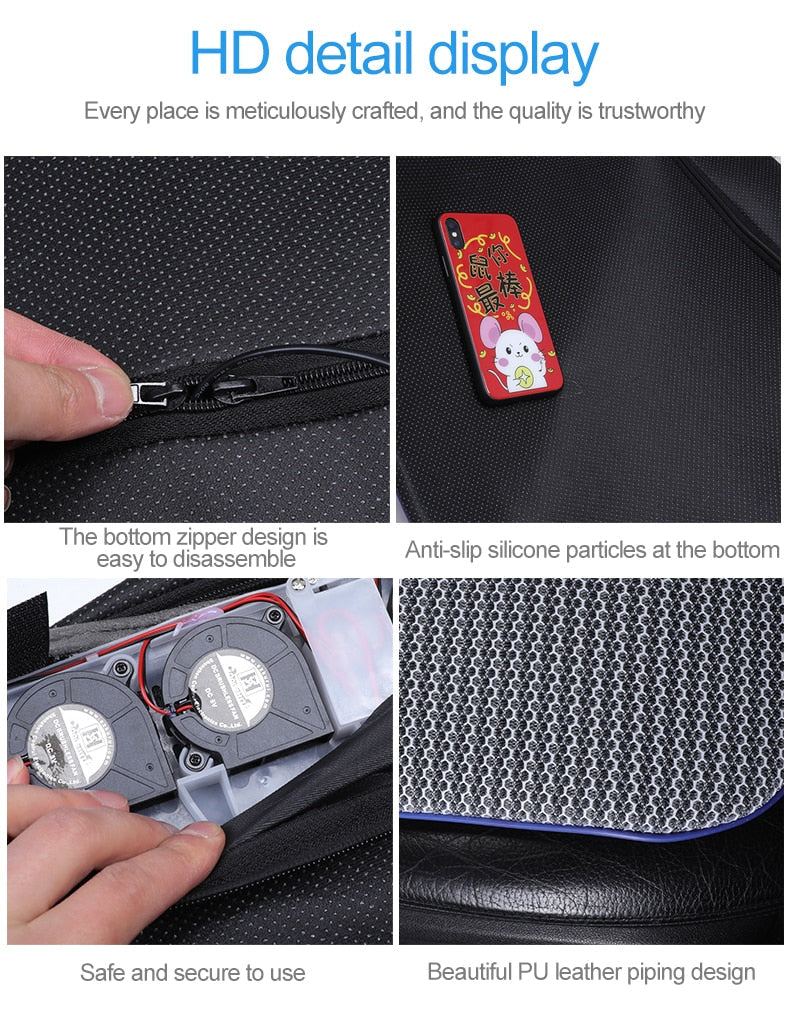 Cooling Fan Car Seat Cushion Pad | Stornfield