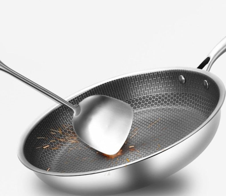 RoestvrijChef | Scratch-resistant Frying Pan with Honeycomb Structure | Stornfield