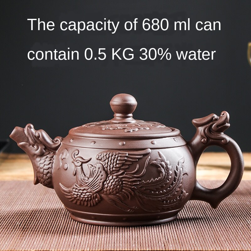 Stornfield | Large Capacity Handmade Purple Clay Teapot Chinese Yixing Zisha Clay Zhu Ball Filter Bubble Teapot Moon Pot