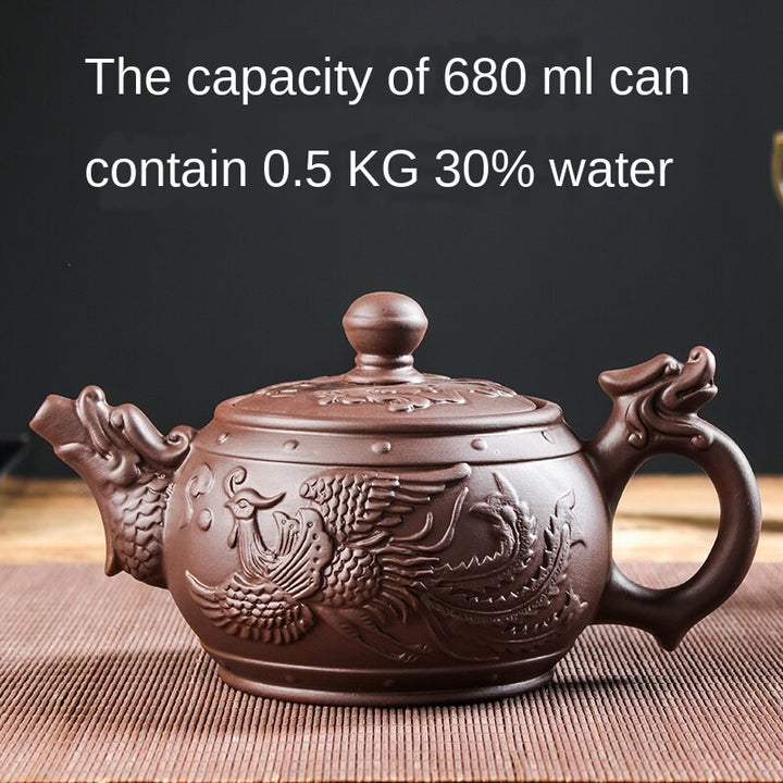 Stornfield | Large Capacity Handmade Purple Clay Teapot Chinese Yixing Zisha Clay Zhu Ball Filter Bubble Teapot Moon Pot