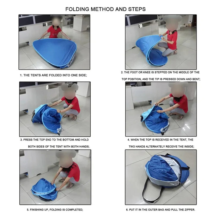 Automatic Pop-Up Ultralight Full Shade Beach Tent | Stornfield