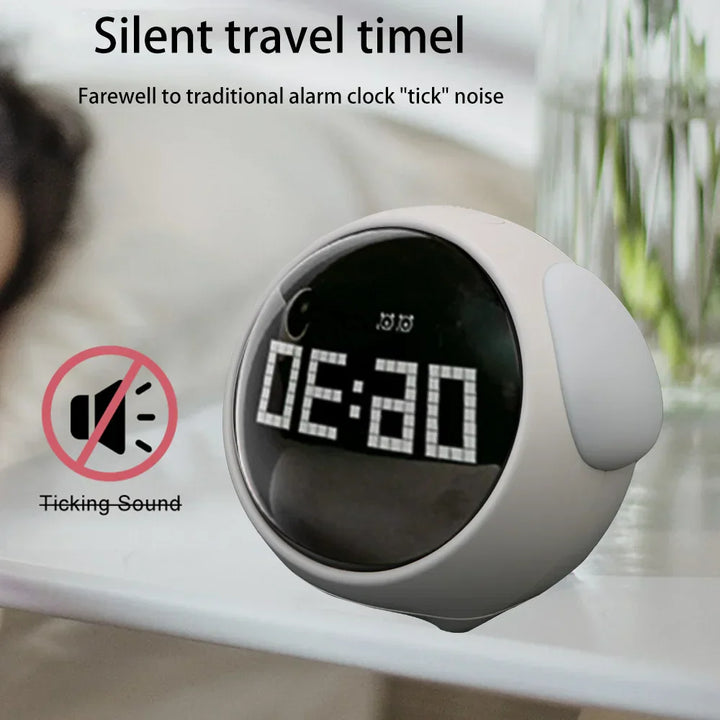 Cute Expression Night Light Alarm Clock | Stonrfield