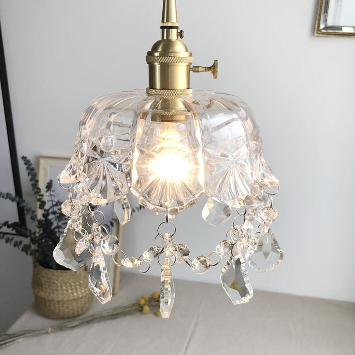 Stylish Crystal Pendant Lamp - Elara | Stornfield