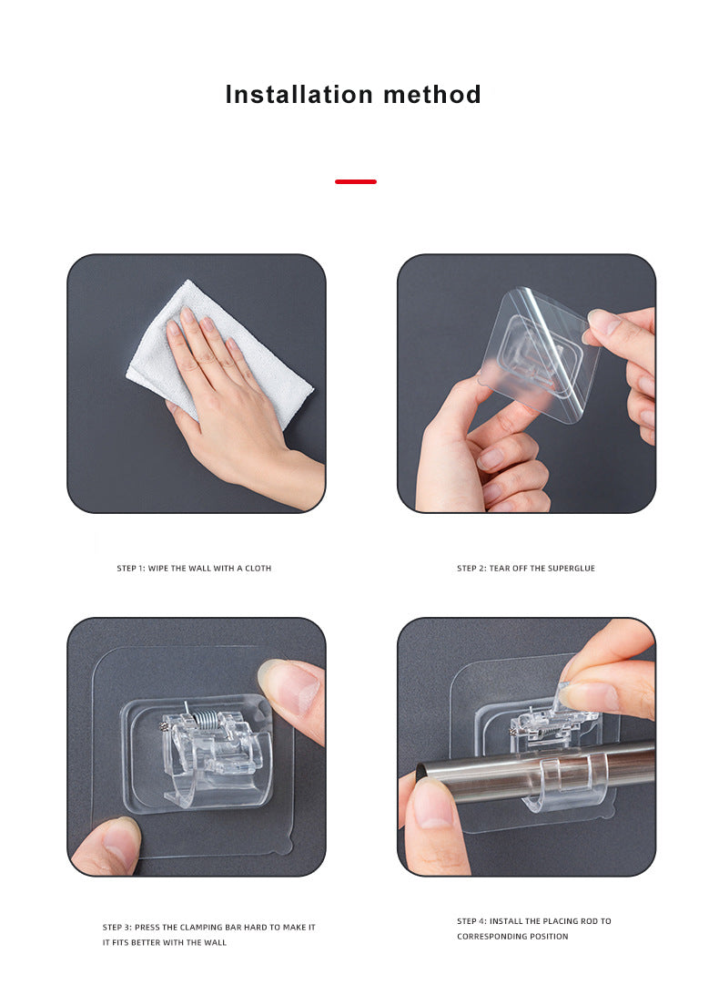 Self Adhesive Curtain Rod Holder | Stornfield