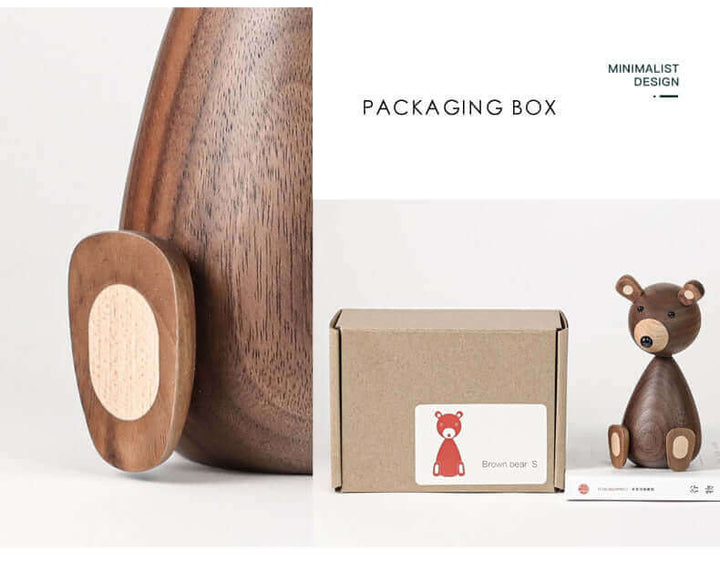 Stornfield | Danish Brown Wooden Bear Family Ornaments