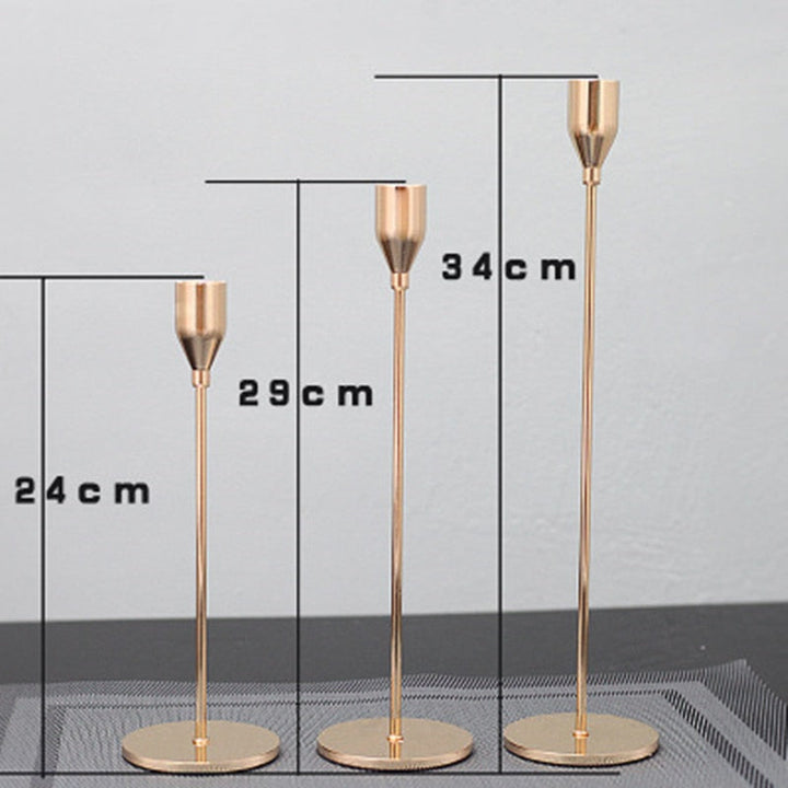 Stornfield | 3-piece metal candle holder set