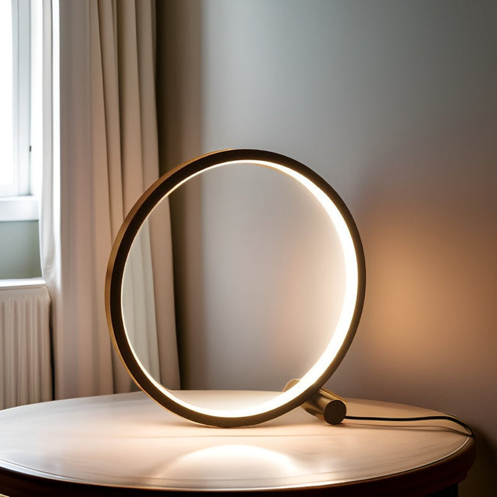Stornfield | Halo Glo Lamp – minimalist dimmable round LED table lamp