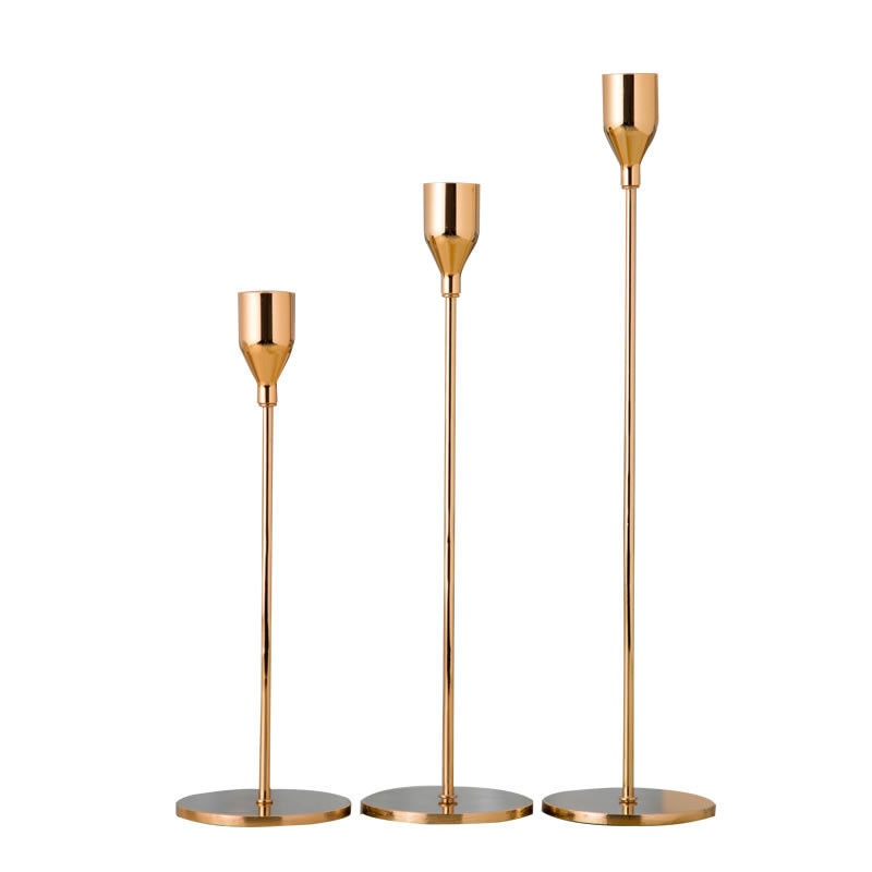 Stornfield | 3-piece metal candle holder set