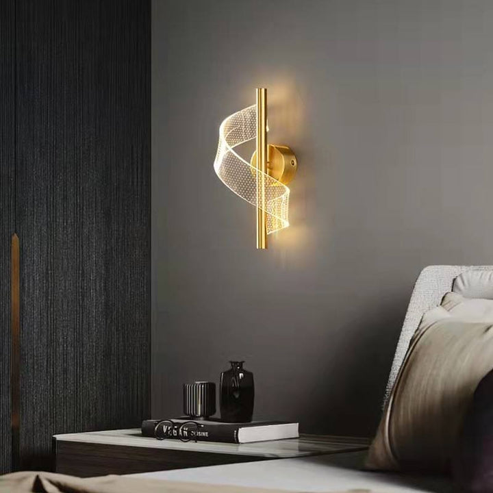 Stornfield | Luxury Glass Wall Light with Candle Holder