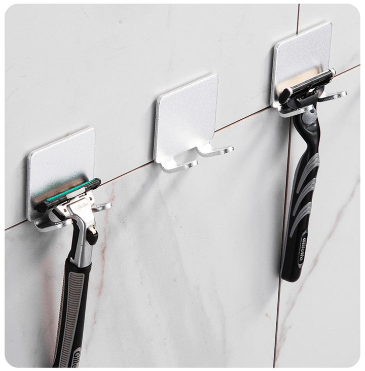 Stornfield | No-Drill Razor Storage Hook (1/2/3 Pieces) - Wall-Mounted Men's Razor Holder for Bathroom