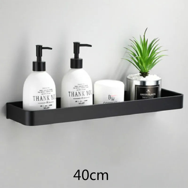 ALUMAX – Black Aluminum Corner Shelf without Drilling Stornfield
