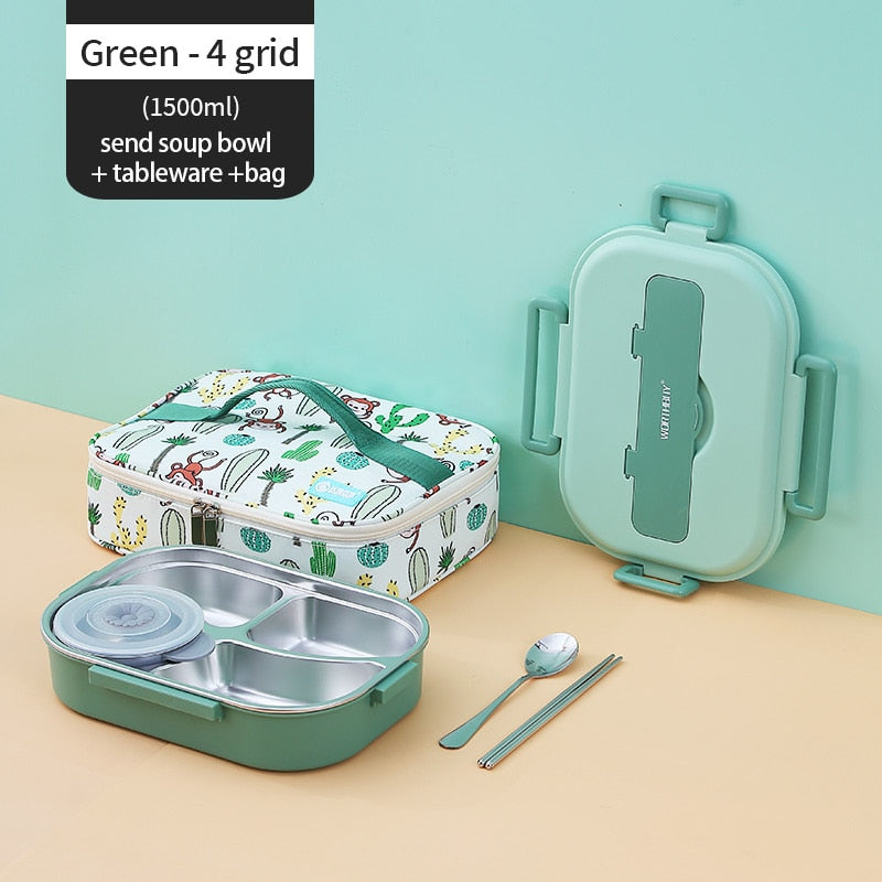 Stainless Steel Multi Compartment Kids Lunch Box | Stornfield